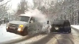 Extreme Autounfälle Winter, Autos und Eis, Harte Unfälle
