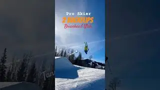 Pro SKIIER does 2 BACKFLIPS at BRIAN HEAD Ski Resort Utah #shorts