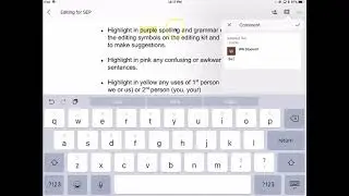 Google Doc Comments on iPad
