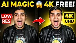 Convert Low Resolution Video to 4K FREE 😱 | AI Se Video Upscale Kaise Kare (No Watermark)
