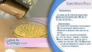 Como Hervir Pasta, receta y elaboracion