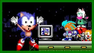 Sonic looking for a way to get a 1up (Sprite Animation)