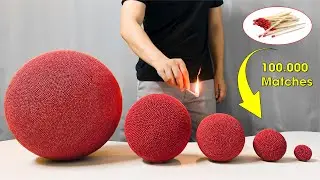Shockwave Experiment | Matches Ball - Amazing Fire Domino Effect