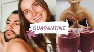QUARANTINE VLOG: Working Out During Covid-19, Smoothie Recipe, Tanning Routine  | Em Alex