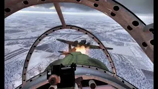 Короткий бой на советском истребителе Лавочкин Ла-5 в VR шлеме в War Thunder.
