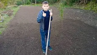 Разработка целины.Новие три сотки  для клубники.