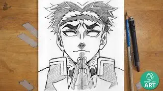 How To Draw Gyomei | Step By Step | Demon Slayer Drawing