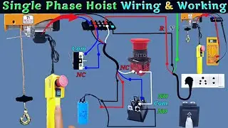 Single Phase Hoist Wiring and Working #chainhoist  @AllGyanElectrical