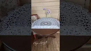Скатерть вязаная крючком 97 см 