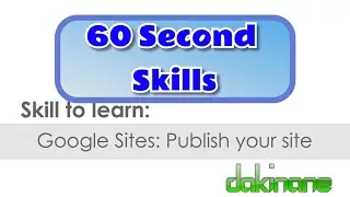 Google Sites - Publishing your site