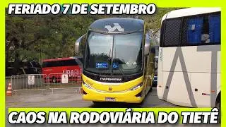 CAOS NA RODOVIÁRIA do TIETÊ no FERIADO 7 DE SETEMBRO!  MOVIMENTO INTENSO | NOVO COMIL DA ISLABUS
