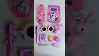 wow pink stationery items- shoes pencil box, meakup diary, pencil sharpener, notebook, #stationery