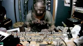 Piezo electric transducer as a contact microphone