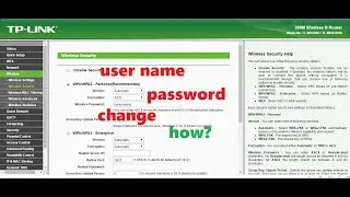 How to change login Username and password of TP-LINK Router/ easy way