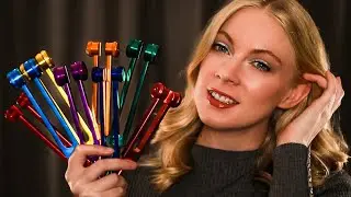 ASMR Eyes Closed Tuning Forks for Sleep 🎧 Binaural Beats, Ear to Ear, Anticipatory Triggers