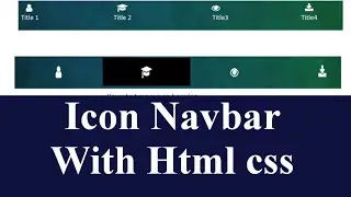 How to create icons navbar in HTML css