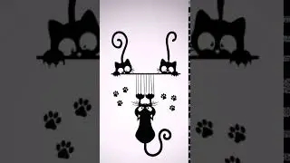 Galaxy Themes - [poly] three black cats