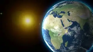 Moing and rotating earth animation