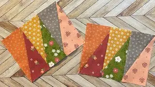 Half rectangles mug rug tutorial