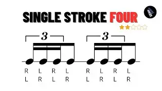 Single Stroke Four Rudiment trainer - 16 Tempos 🥁