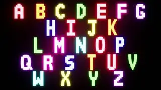 ABC Song with Pixel Neon Letters | Learn Uppercase Alphabet | Ring Ding Pop Kids