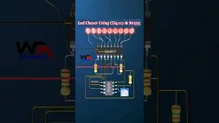 Led Chaser Circuit Using CD4017 & Ne555 
