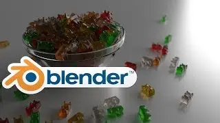 Timelapse: Making a bowl of gummy bears in Blender. (2.79b)