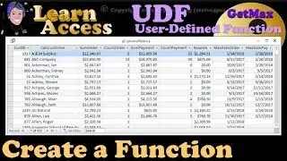Create custom functions in Access using VBA