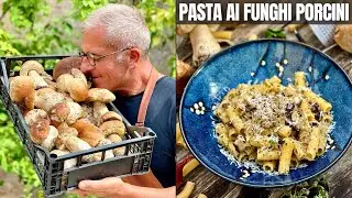 PASTA WITH PORCINI MUSHROOMS and Aromatic Herbs | LIGHT First Course - Recipe by Chef Max Mariola