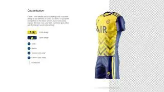 Soccer Uniform Animated Mockup | customization