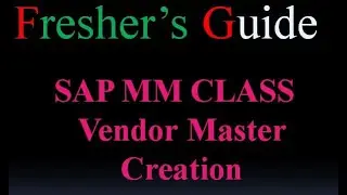 SAP MM - Vendor Master Creation