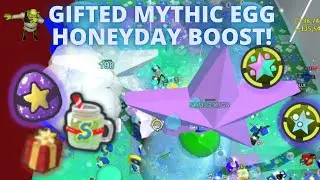 Gifted Mythic Egg Donation! First Honeyday Boost! (Pop Gummy!} Roblox Bee Swarm Simulator