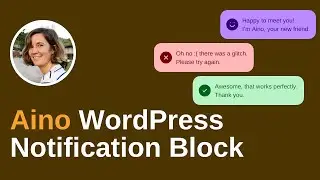 Notification WordPress Block Introduction - Aino Blocks & Theme
