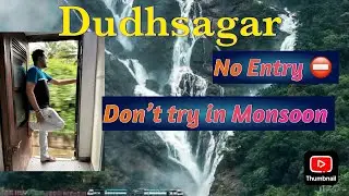 Bengaluru to Goa 🚂 Dudhsagar Falls Closed - Vasco Express Full Train Journey