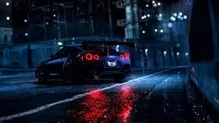 Nissan GT R Night rain