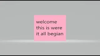 Roblox anermition {Were it all begian}