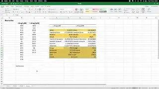 Summarising continuous data in Excel