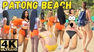 Patong Beach - The Stunning Beach Girls of Phuket | Kudo Beach Club [4K]