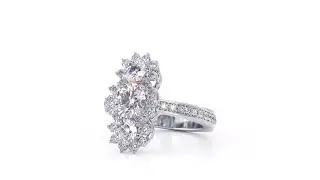 Three Stone Diamond Ring - 3D Visualization for E-commerce