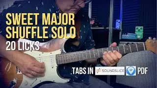 SWEET MAJOR BLUES SHUFFLE GUITAR SOLO