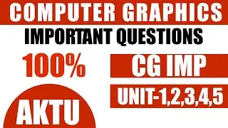 Computer Graphics important questions 2026 | CG imp aktu