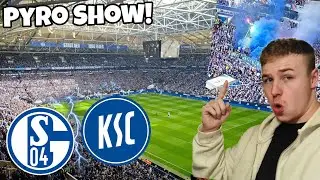 PYROS und RAKETEN im KSC BLOCK🔥🧨 SCHALKE 04 vs KARLSRUHER SC Stadion Vlog! 0:0