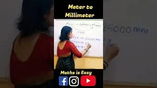 How to convert meter to millimeter 