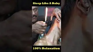 Massage With Fire And Ear Finger By Big Eyes Barber ASMR 