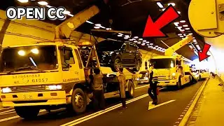 Six vehicles collided in the tunnel, Your car is leaking oil, don't start it...