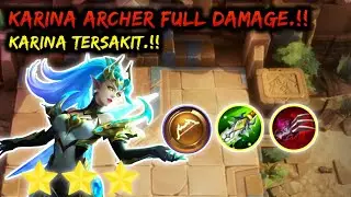 HYPER KARINA ARCHER. KARINA FULL DAMAGE.!! MAGIC CHESS MOBILE LEGENDS