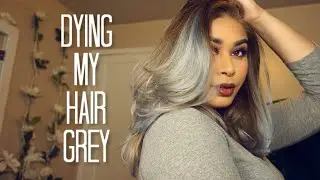 Dying My Hair Grey At Home I L'Oreal Feria Smokey Blue Box Dye
