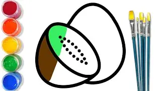 How to draw kiwi? / Как нарисовать киви? / ¿Cómo dibujar kiwi? / Kivi qanday chiziladi?