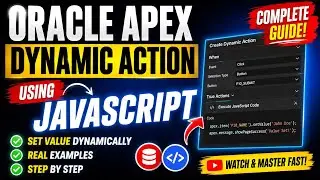 Apex dynamic actions  ||Oracle APEX - Complete Guide to Dynamic Actions