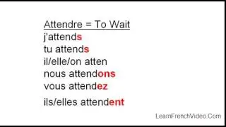 French Regular RE Verbs